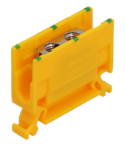 Abzweigklemme 6,0mm² gelb/grün "WOERTZ"