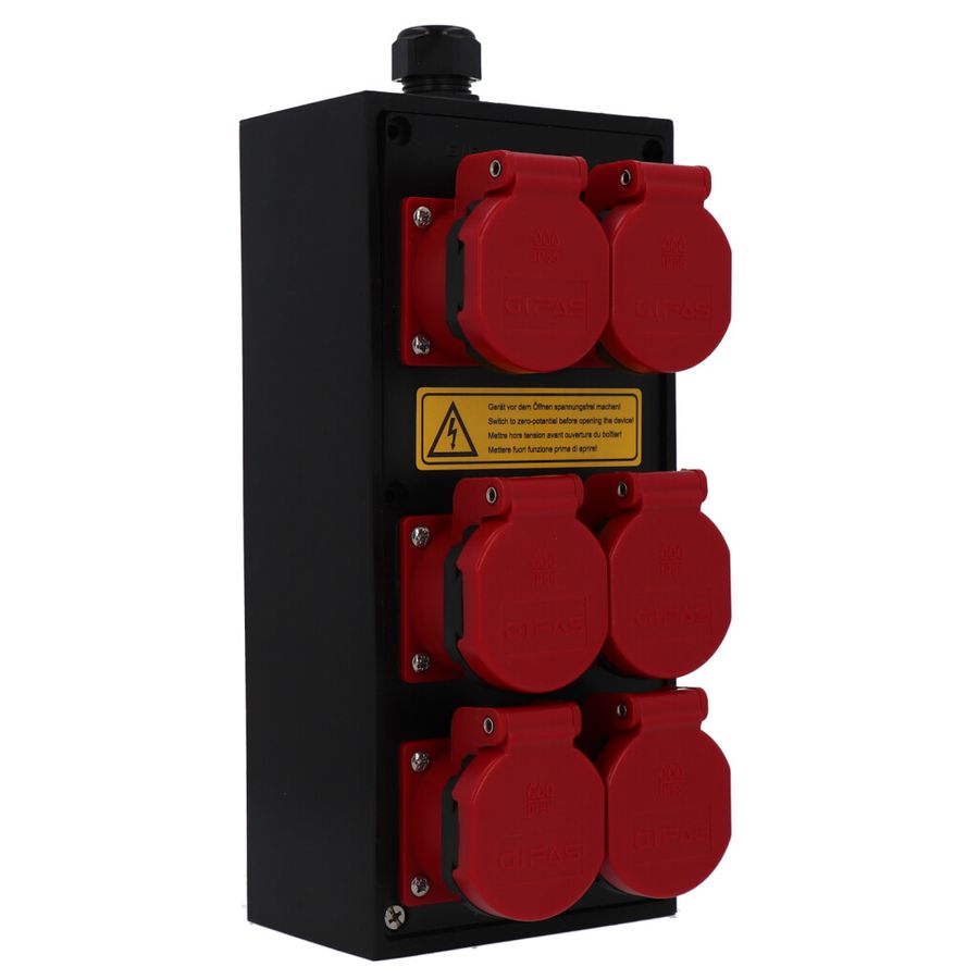 Small hard rubber distributor box type 2612, black