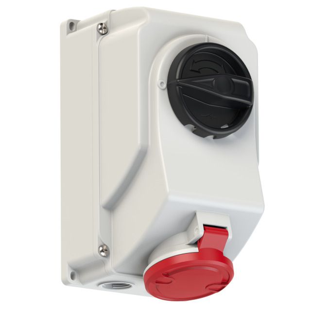 Safety wall socket with master switch CEE 16A/400V,