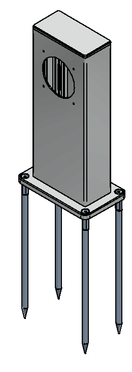 Power column ES 100, anodised