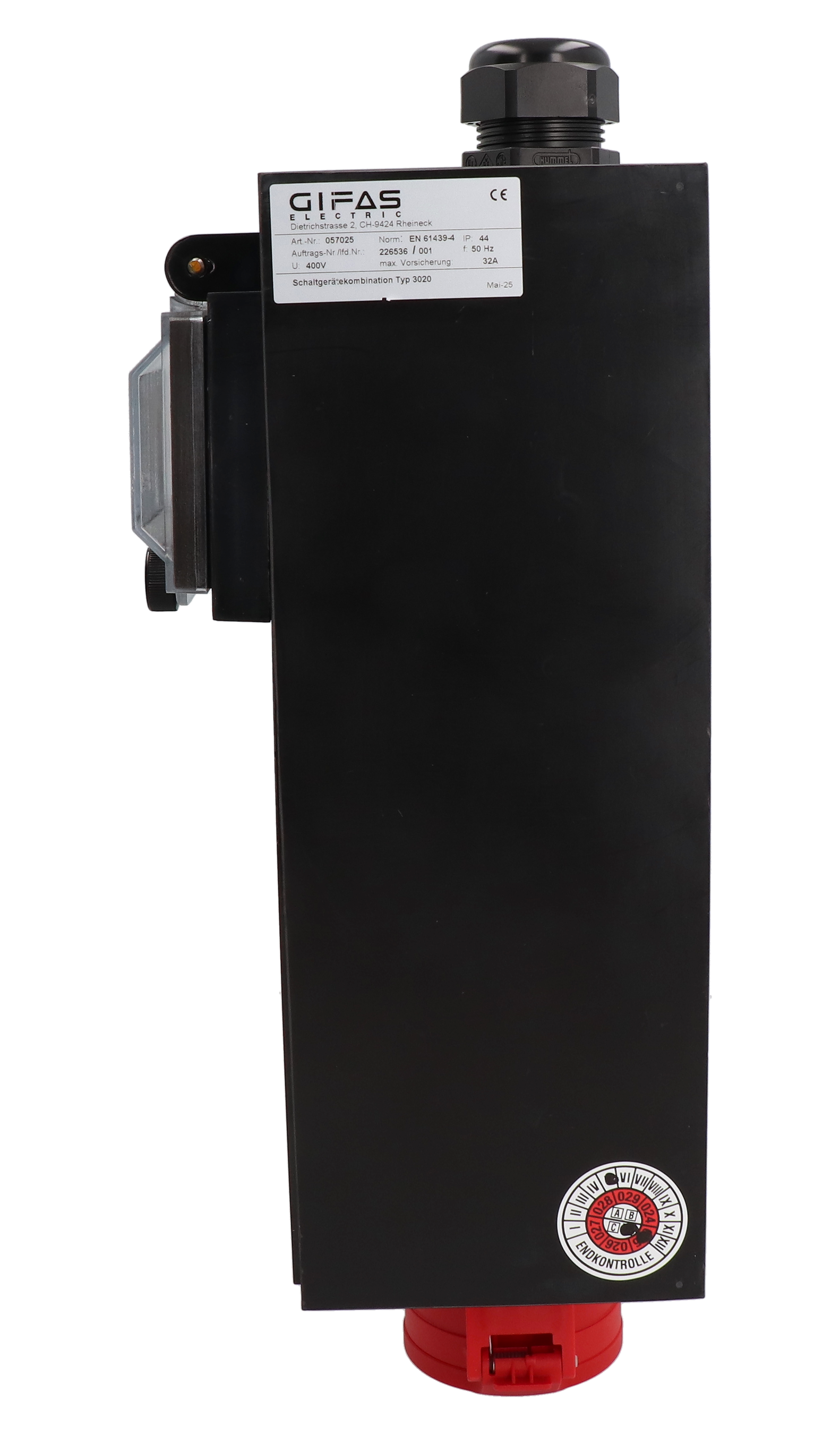 Hartgummiverteiler Typ 3020, schwarz