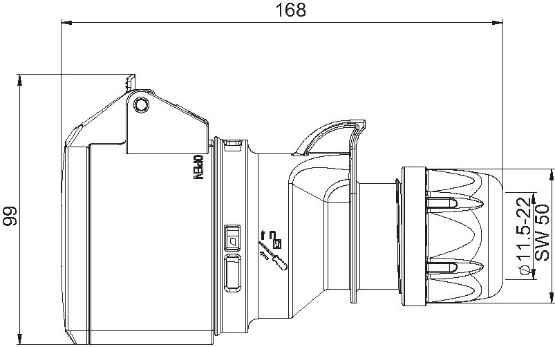 Presa in plastica dura CEE IP44/IP54