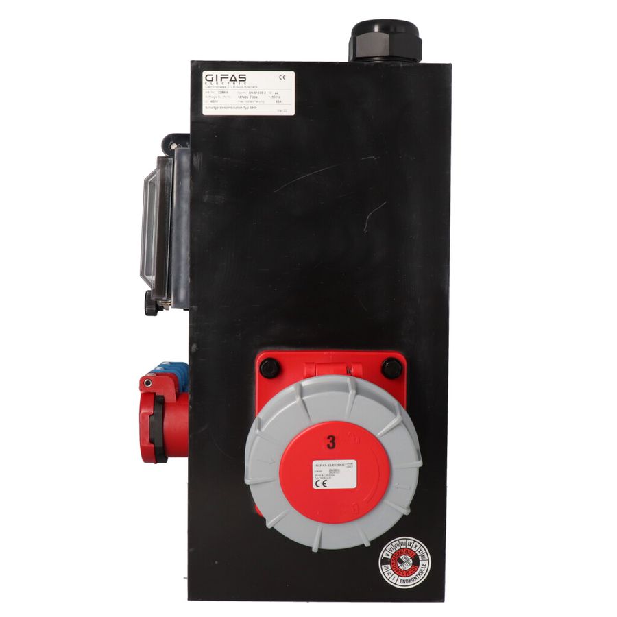 Quadro elettrico in gomma dura tipo 3900, nero