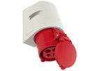 Plastic wall socket CEE 32A/400V, 3P+PE/6h, IP44