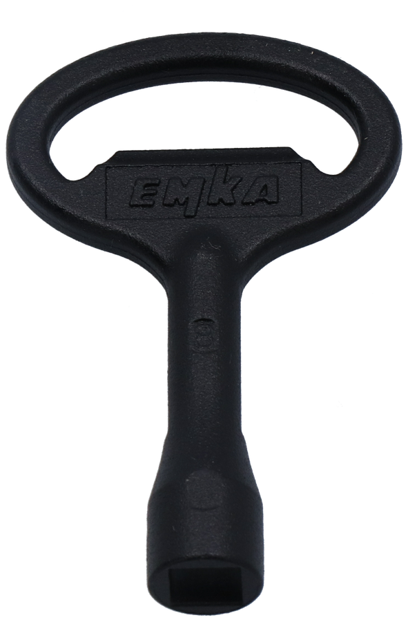Square lock key 8mm, black