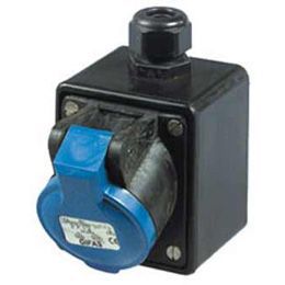 Solid rubber wall socket CEE