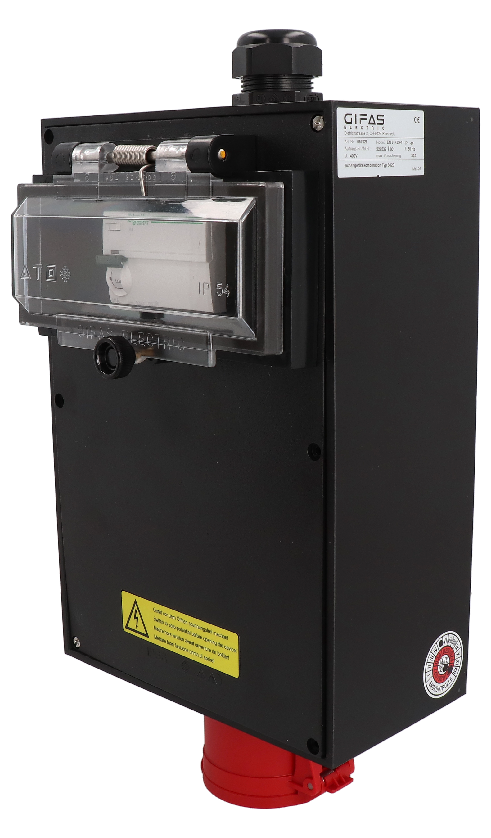 Hartgummiverteiler Typ 3020, schwarz
