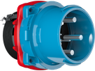 Spina d'incasso DS F400 metallica, resistente ad alta temperatura, 125A 400V 3L+PE, IP66/67