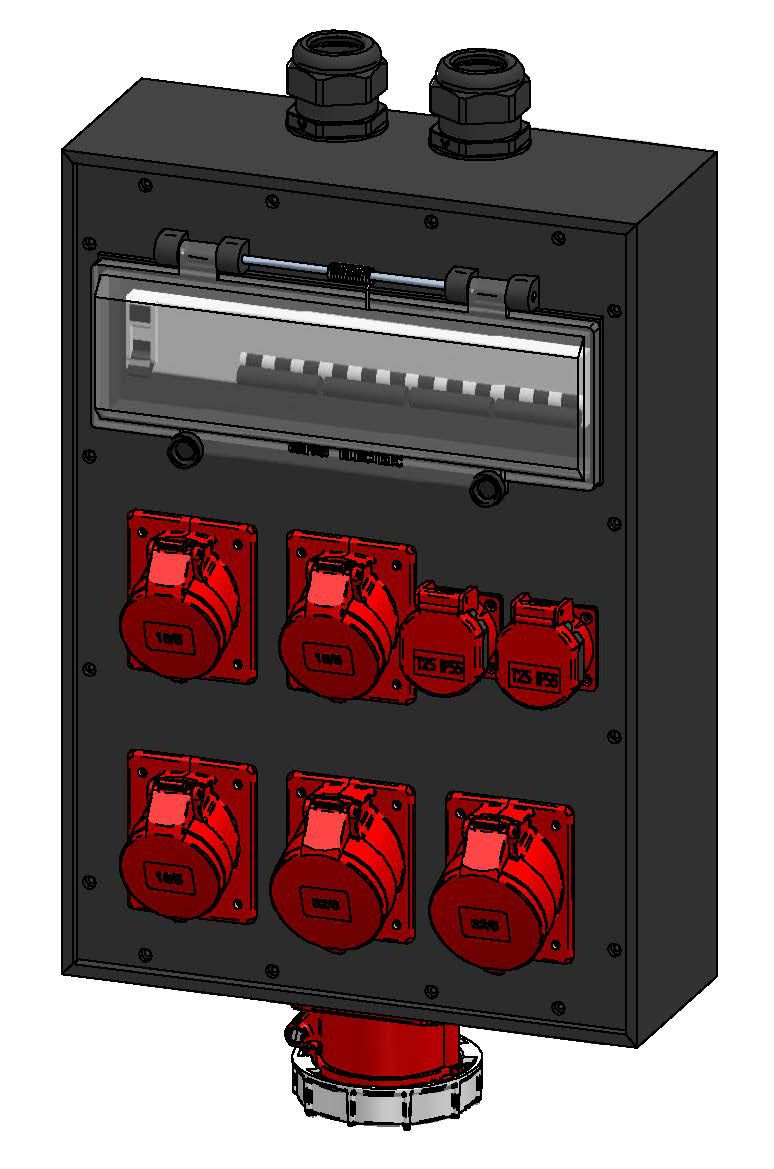 Hartgummiverteiler Typ 7800, schwarz