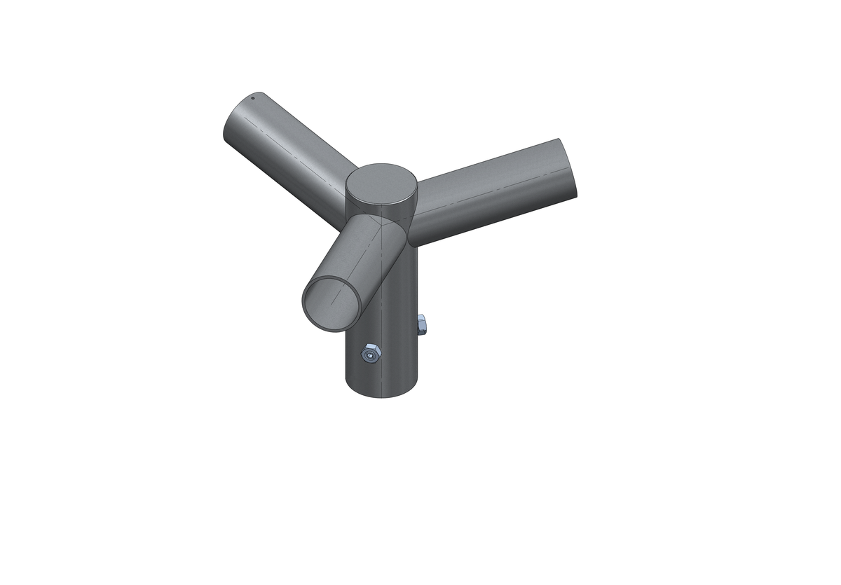 Galvanised mast adapter for Flange Ø 60 mm diam.,