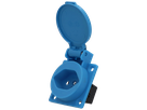 Built-in socket type 13 IP20 blue with lid