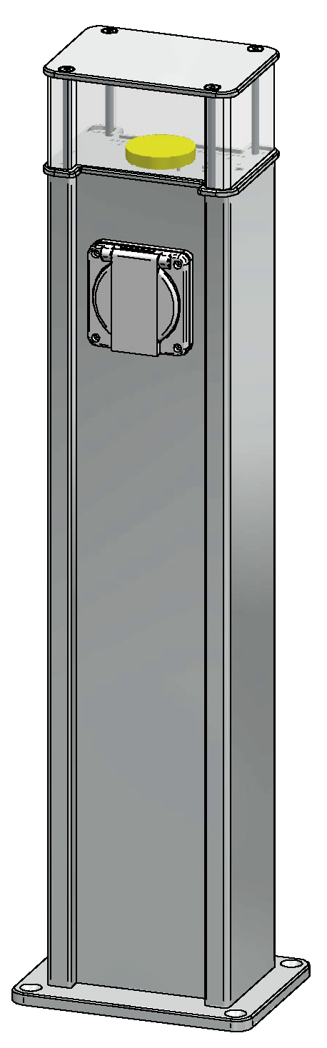 Energiesäule ES-LED 160, Aluminium eloxiert,