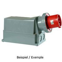 Plastic wall plug CEE 125A/400V, 3P+PE/6h, IP67