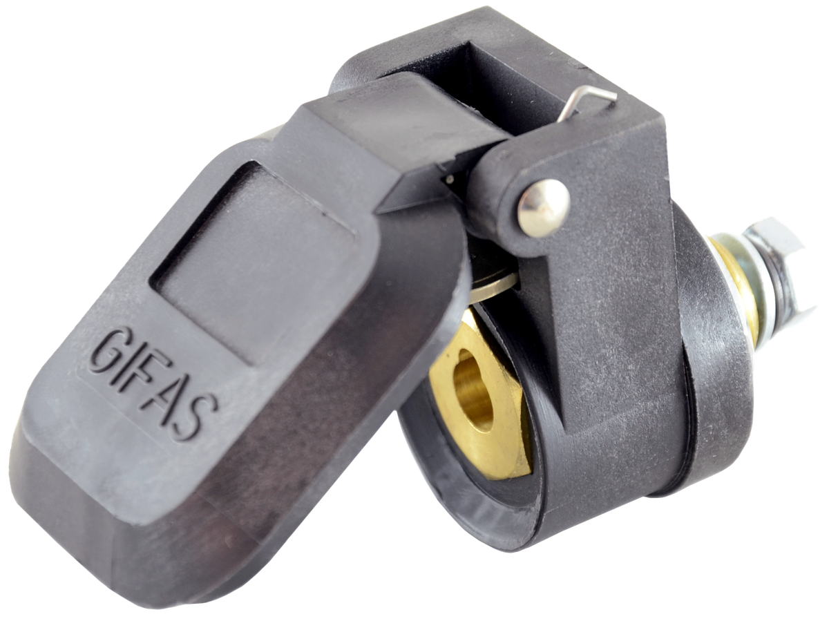 Welding built-in coupling with cover, max. 200A,