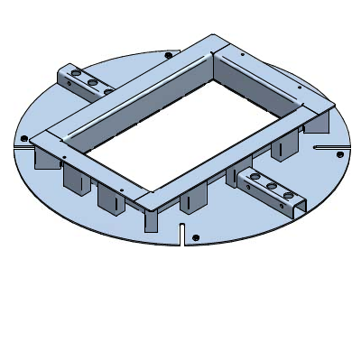 CAMPETTO M adapter frame, V2A, D400