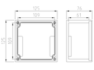 Hard rubber junction box type 1212