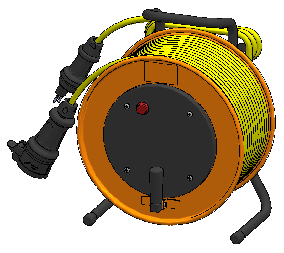 Cable reel steel type 515 with slip ring 3P 16A