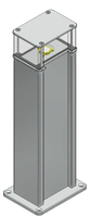 Pilier d'énergie ES-LED 160, aluminium anodisé,