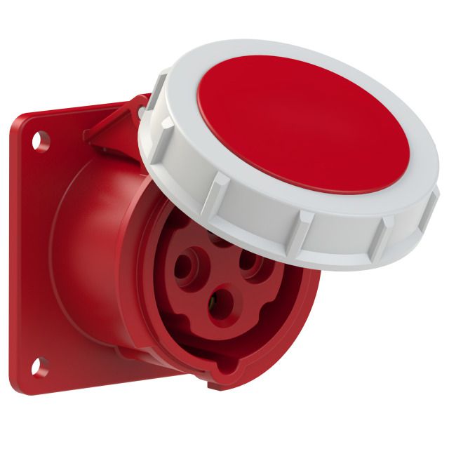 Plastic built-in socket CEE 16A/400V, 3P+PE/6h, IP67,