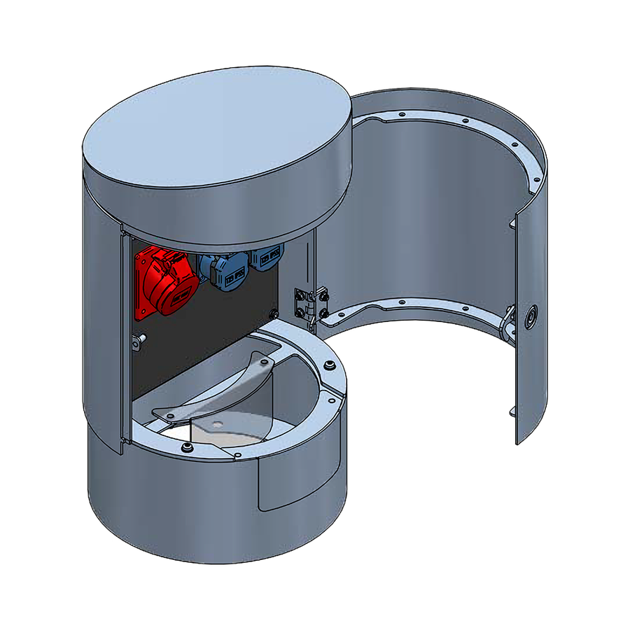 Energiesäule RONDO M V2A geschliffen