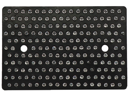 Wandreflektor Kunststoff schwarz, 188 Glasperlen weiss, 120x80mm