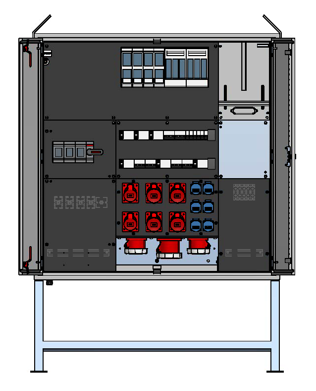 Main distributor box 250A, sheet steel