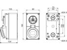 Safety socket with master switch CEE IP44/IP54