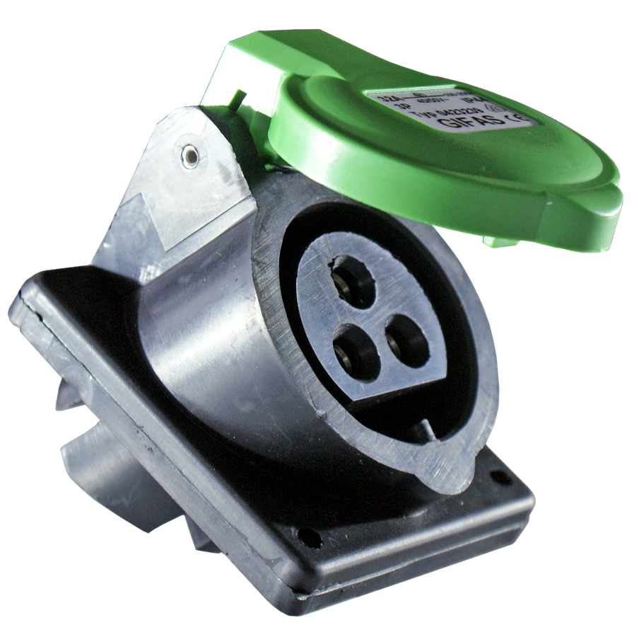 Solid rubber built-in socket CEE IP44