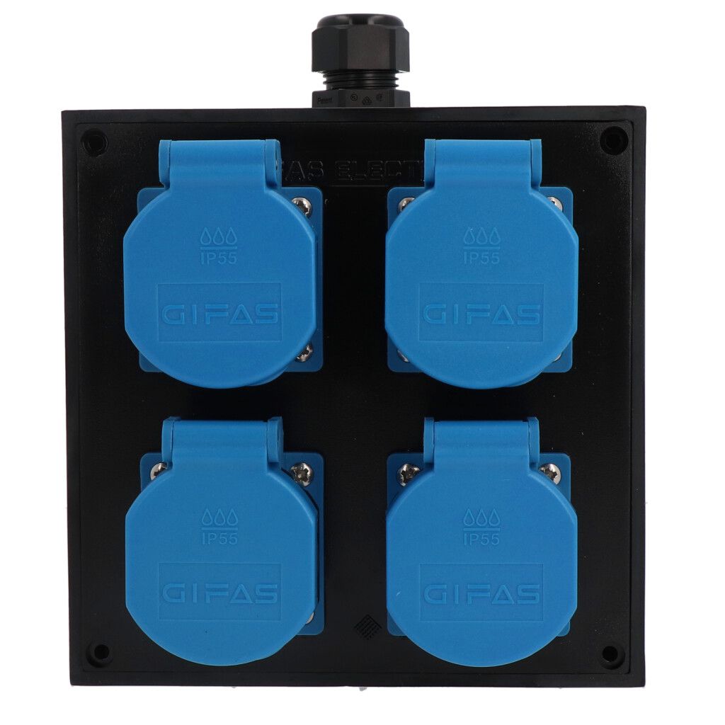 Small hard rubber distributor box type 1616, black