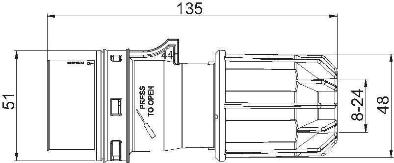 Stecker Kunststoff CEE IP44