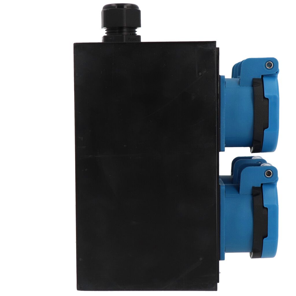 Small hard rubber distributor box type 1616, black