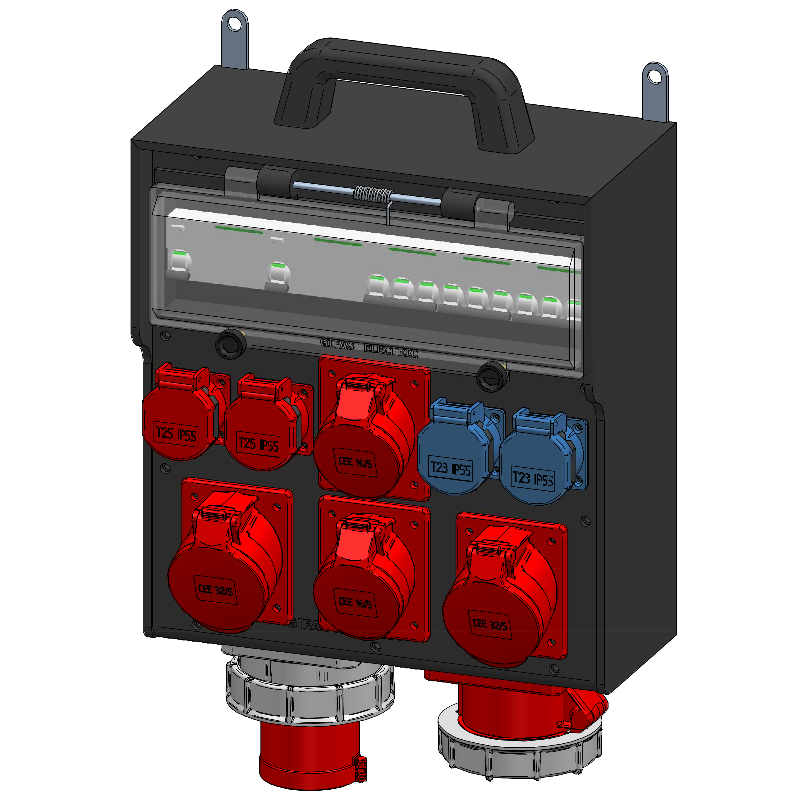 Mobile hard rubber distributor type 7700 black