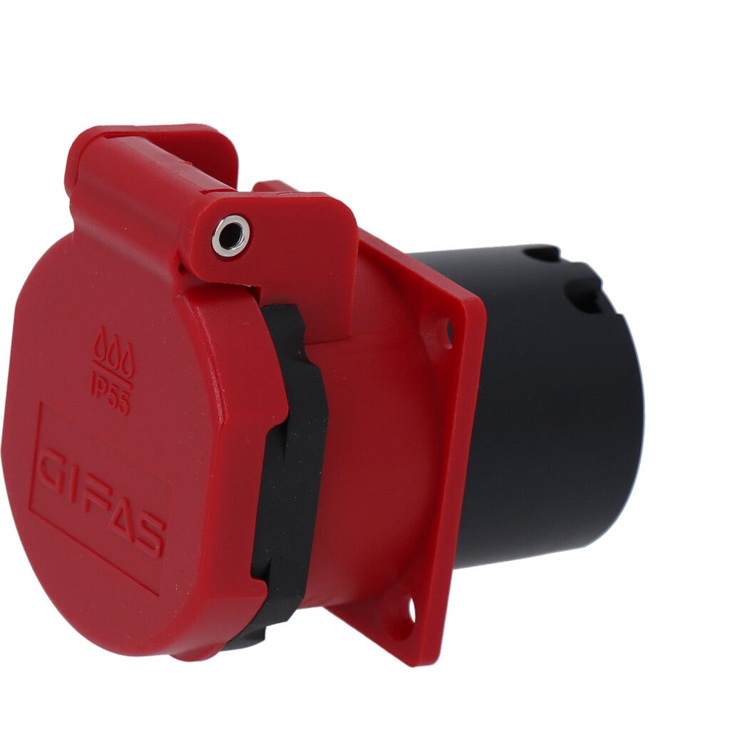 Einbausteckdose Typ 25 IP55 rot