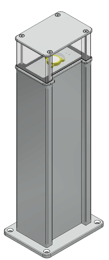 Pilier d'énergie ES-LED 160, aluminium anodisé,
