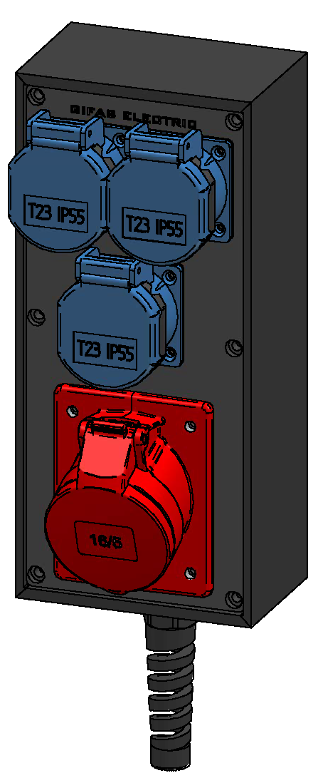 Small mobile distribution box type 2612