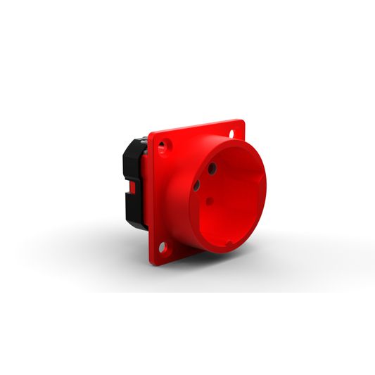 Presa da incasso tipo 15 IP20 rosso senza coperchio