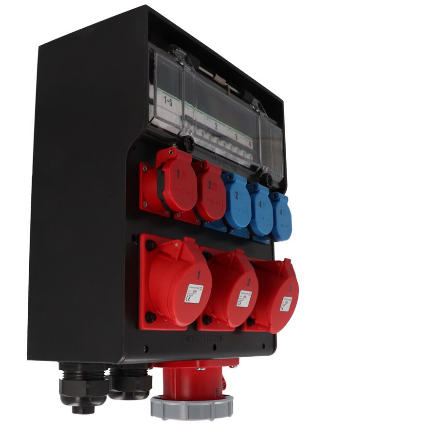 Steckdosenverteiler Hartgummi Typ 7700 schwarz