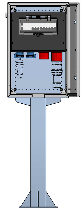 Surface mounted distributor cabinet sheet steel,