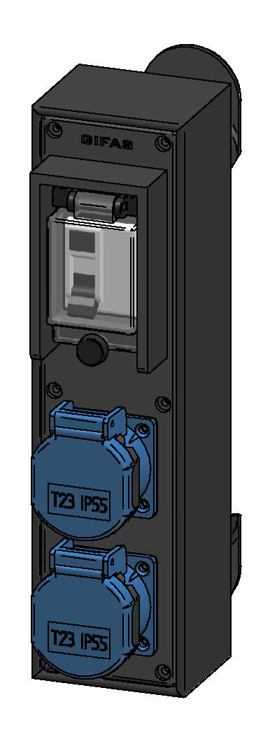 Petit boîtier mobile type 1400 en butyl-caoutchouc