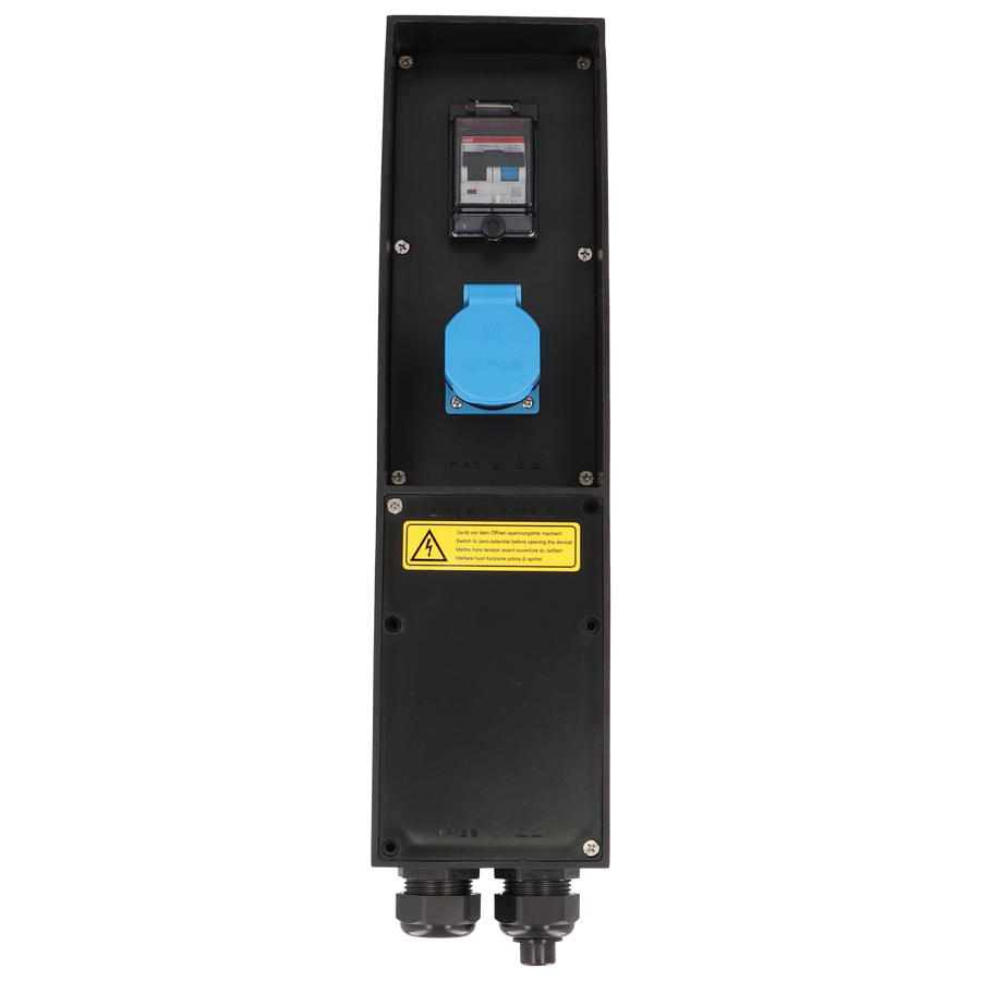 Quadro elettrico in gomma dura tipo 4512, nero