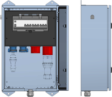 Surface mounted distributor cabinet V2A,