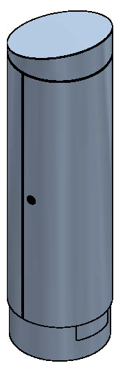 Colonnina di energia RONDO M lucidata V2A