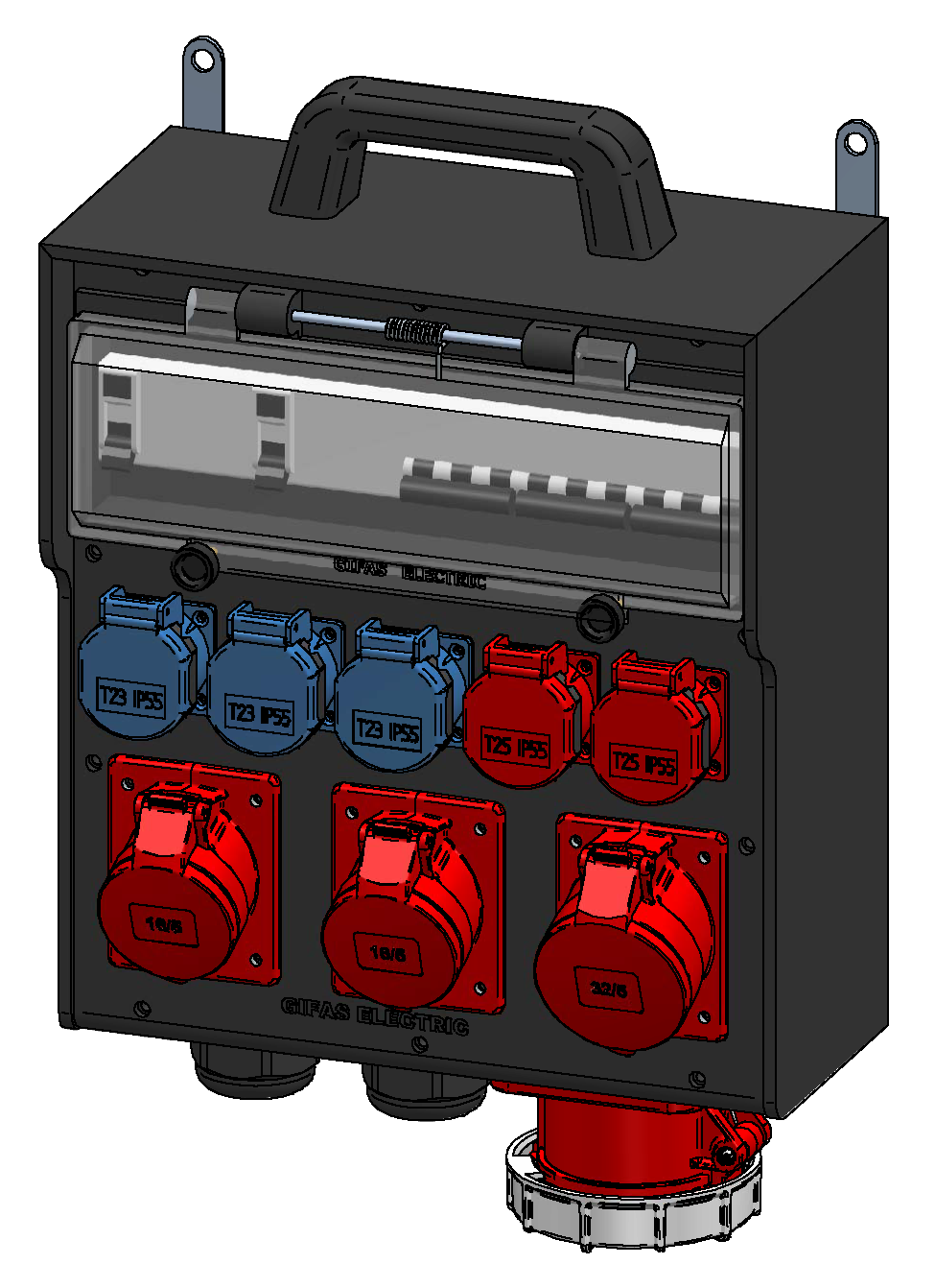 Wandverteiler mobil Hartgummi Typ 7700