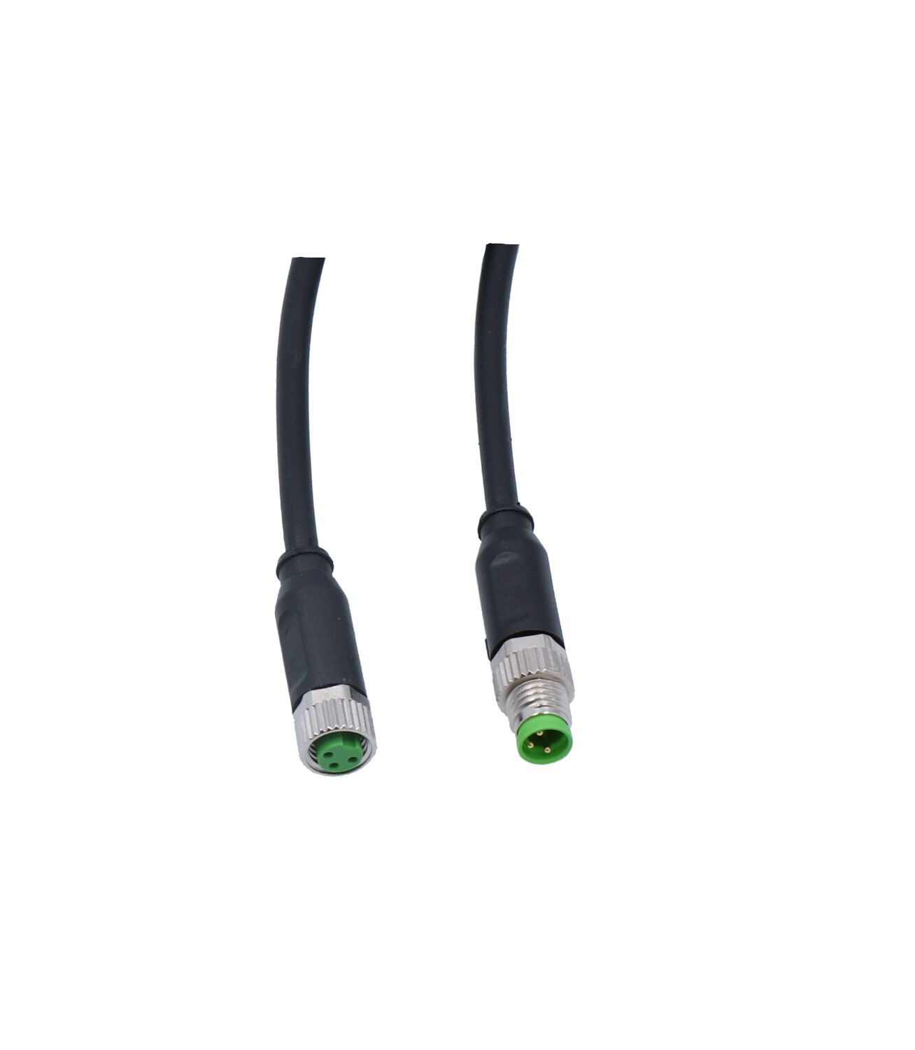 Extension cable 10m, black, with plug,