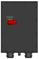 Main switch box with emergency shut-off function
